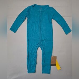 NWT Kyte Baby Romper in Lagoon Long Sleeve Snap Closures  18-24M
